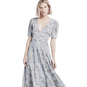 Reformation Larkin Dress in Baby Blue Floral